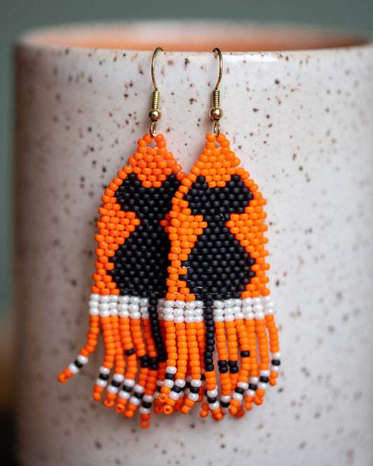 Black Cat On a Ledge Earrings