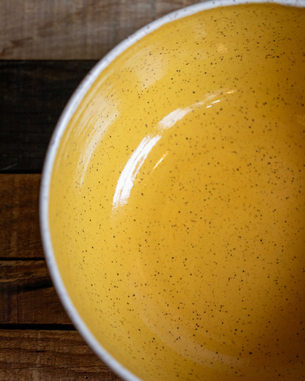 Bowl - Large, Speckled Yellow