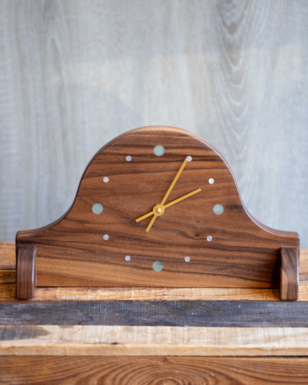 Curved Mantle Clock - Bolivian Rosewood