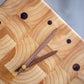Square Mantle Clock - End Grain Local Elm