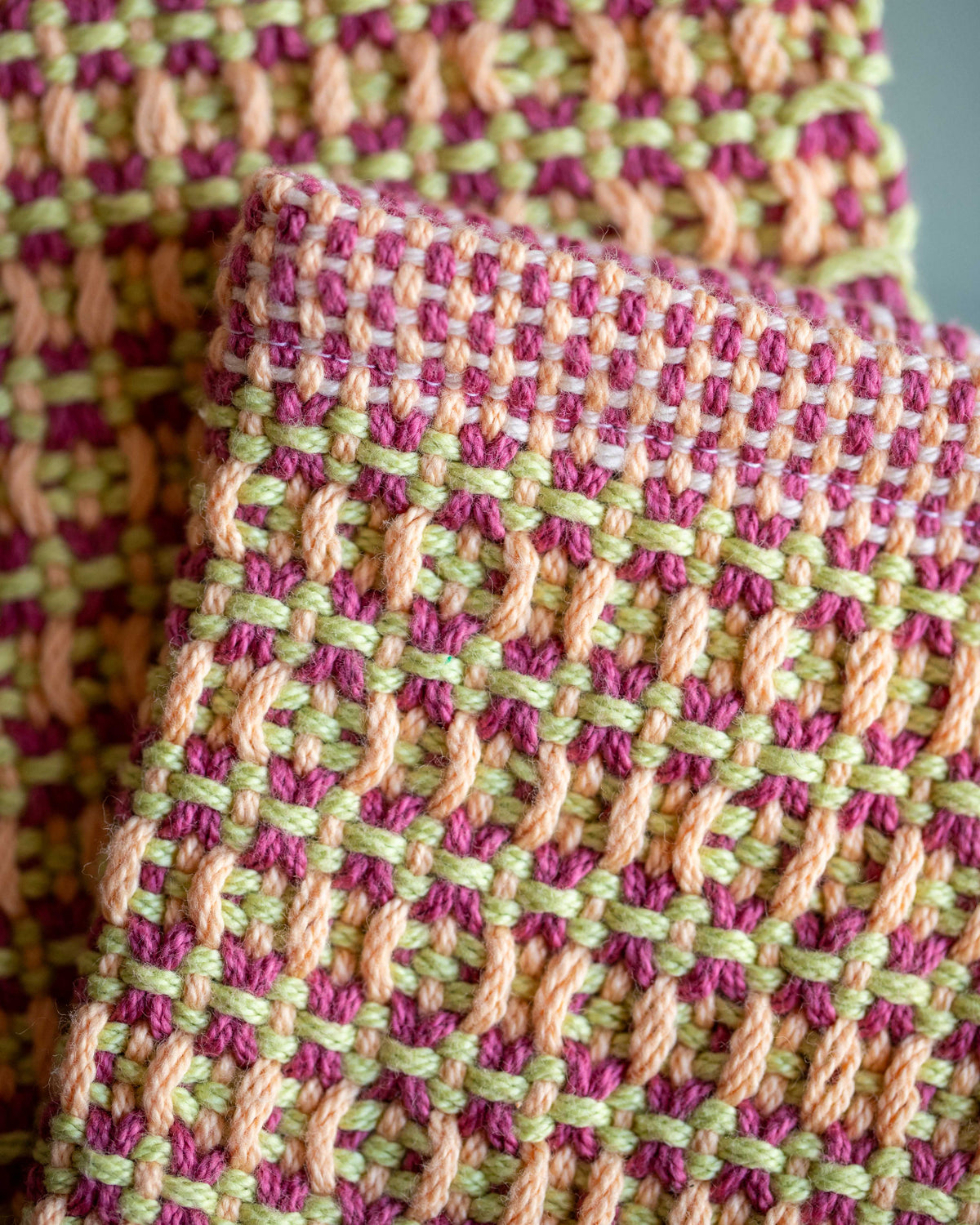 Woven Cloth - Pink, Orange, Green