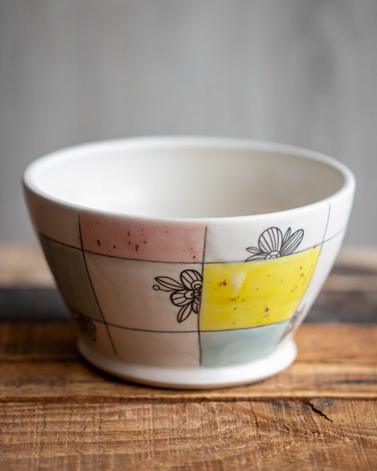 Large Bowl with Quilt Pattern