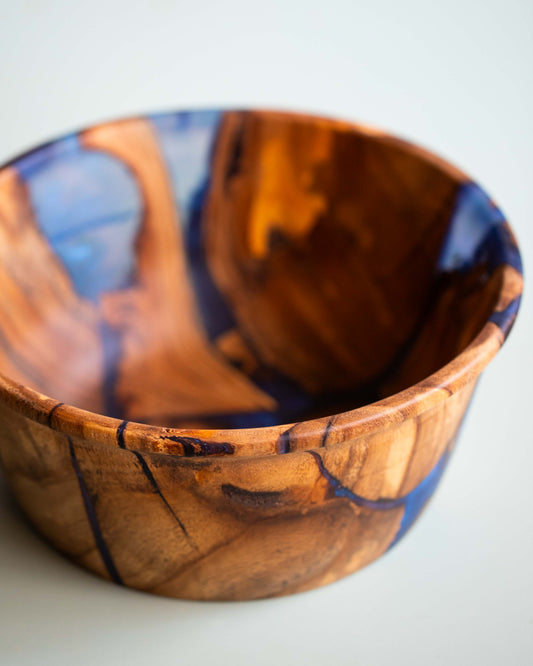 Turned Elm & Epoxy Bowl