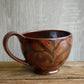 Brown Floral Cappuccino Cup