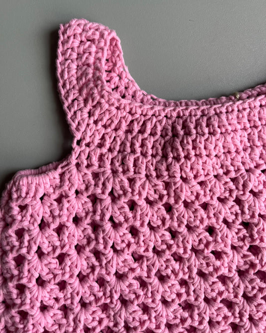 Pink Crocheted Dress