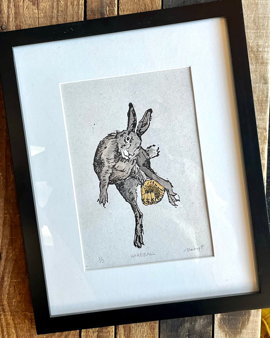 "Hareball" Framed Print