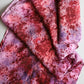 Eco Dyed Red & Purple Silk Scarf