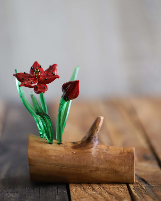 Red Lily Sculpture