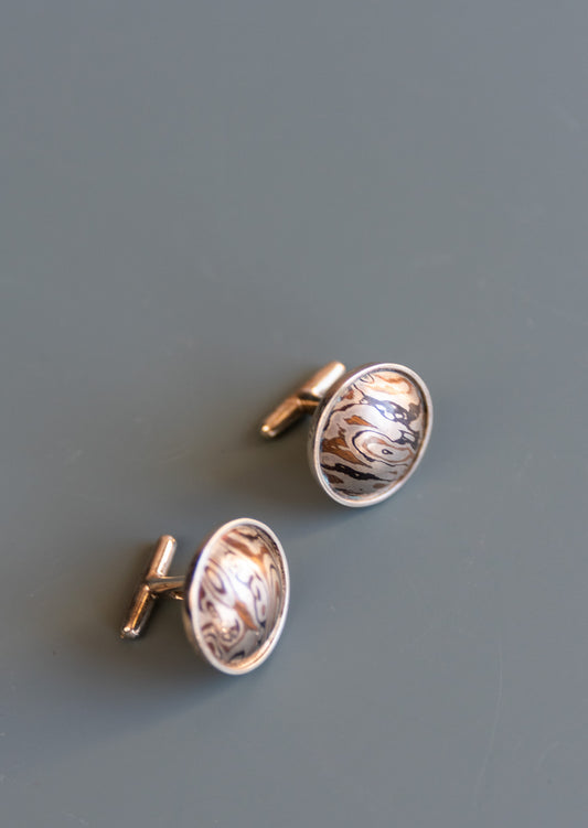 Sterling Silver & Copper Cuff Links